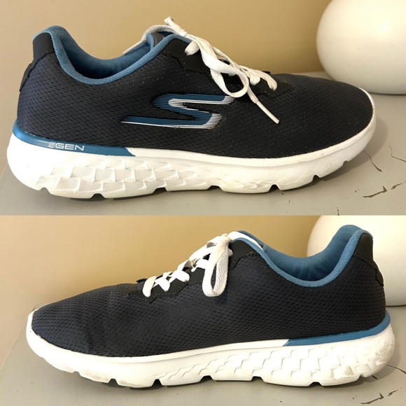Skechers GO Run 400 Sneakers Grey/Blue Size 9 - Picture 7 of 14